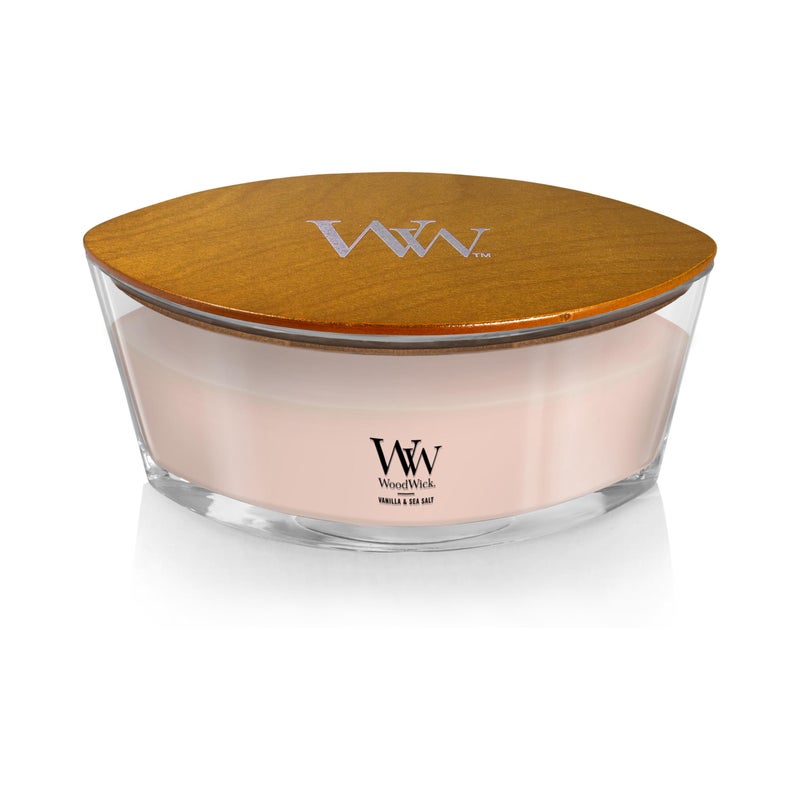 WoodWick شمعة معطرة وود ويك إيلبس، رائحة الفانيليا وملح البحر، تصدر صوت فرقعة أثناء الاحتراق، تصل مدة الاحتراق إلى 50 ساعة، مزيج صويا فاخر، مثالية للهدايا، 16 أونصة - Image 2